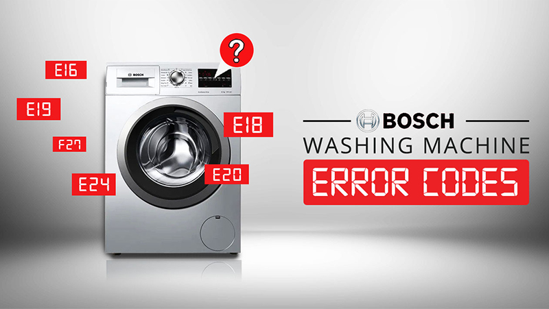 List of Bosch Washing Machine Error Codes with Solutions
